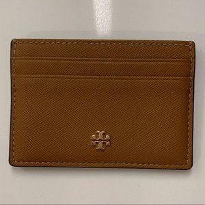 Tory Burch Brown/Dark Tan Robinson Card Case